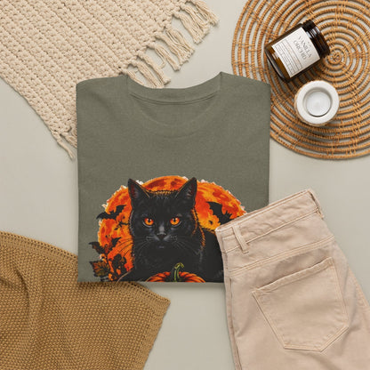 Stay Spooky Black Cat T-Shirt — Jack-O'-Lantern Halloween Tee