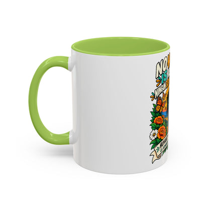 No Human Is Illegal Accent Mug — Immigrant Rights Coffee Cup
