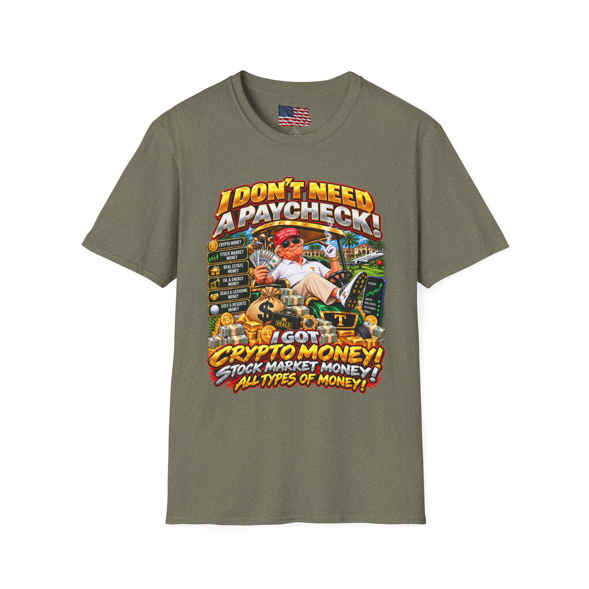 Trump Crypto Money T-Shirt — Funny Political Graphic Tee