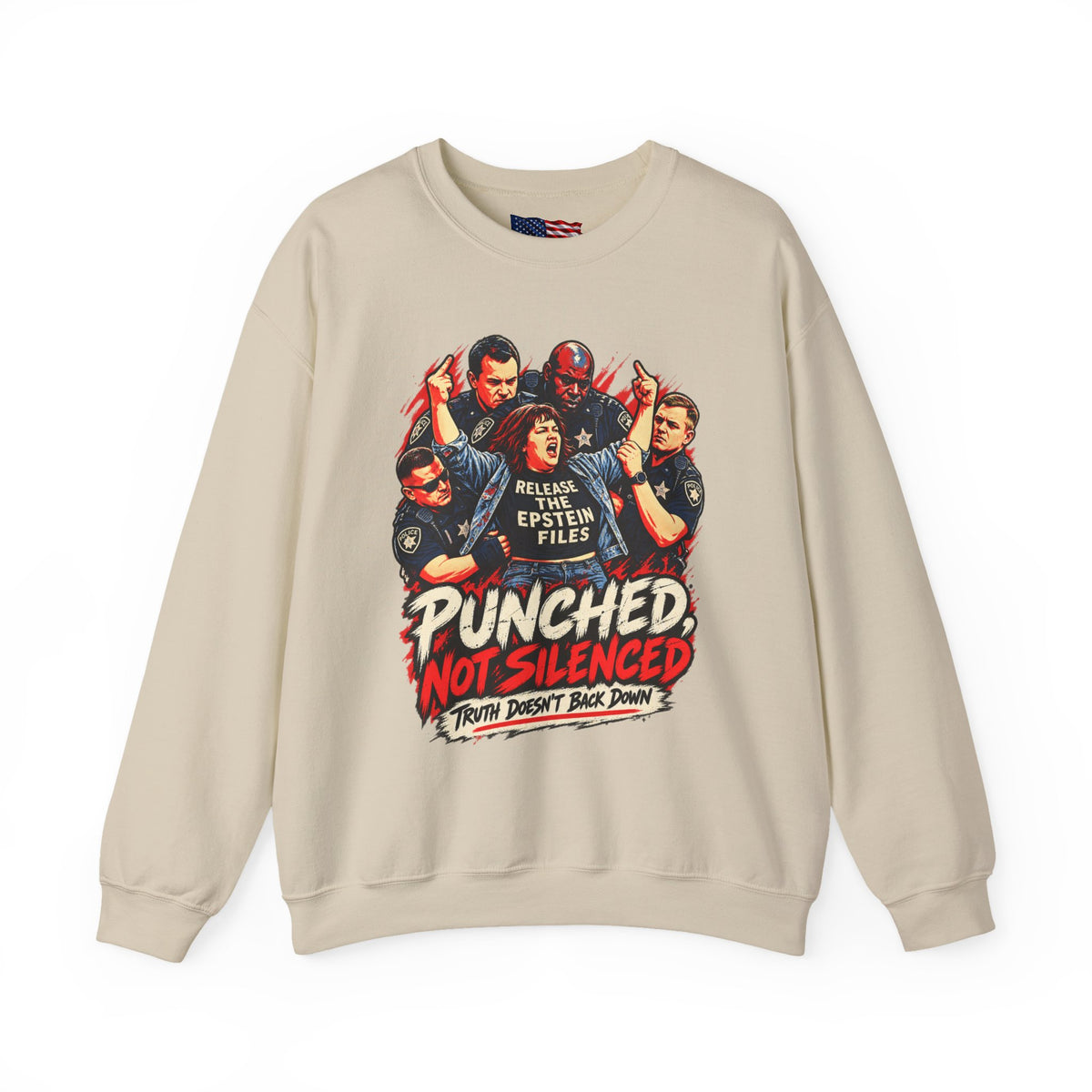 Release the Epstein Files Sweatshirt — Punched Not Silenced