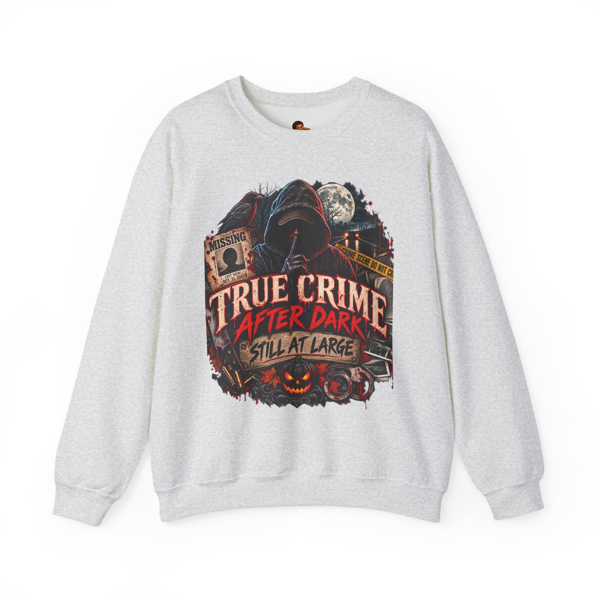True Crime After Dark Sweatshirt — Halloween Crewneck