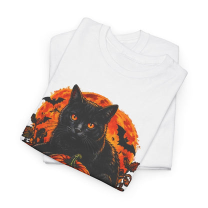 Stay Spooky Black Cat T-Shirt — Jack-O'-Lantern Halloween Tee