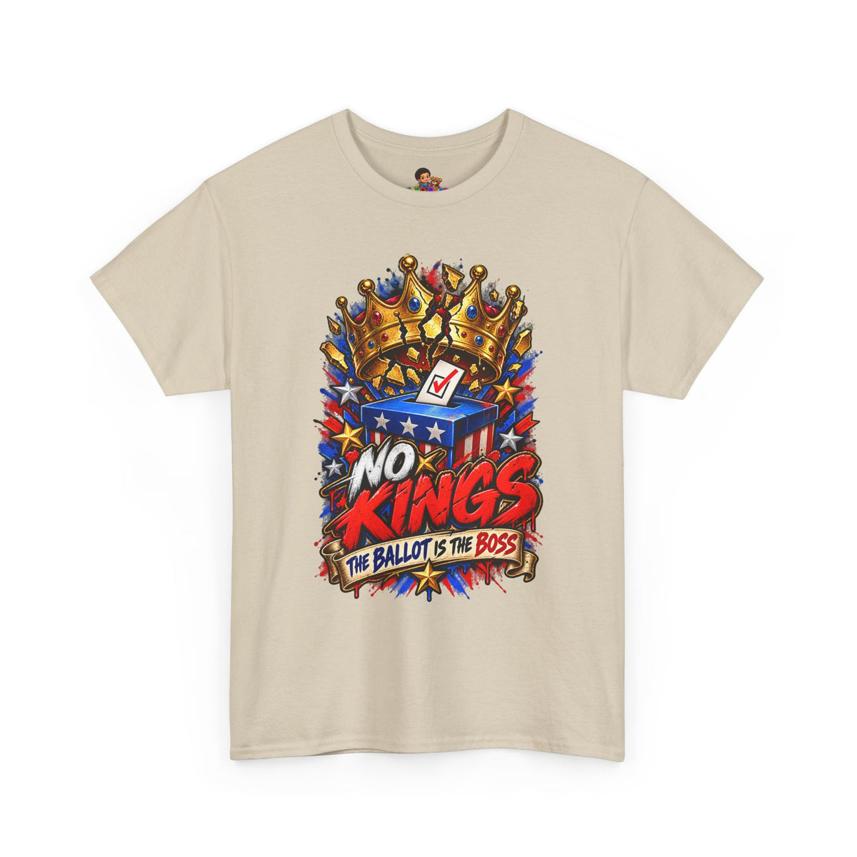 Midterms No Kings T-Shirt — Unisex Heavy Cotton Graphic Tee
