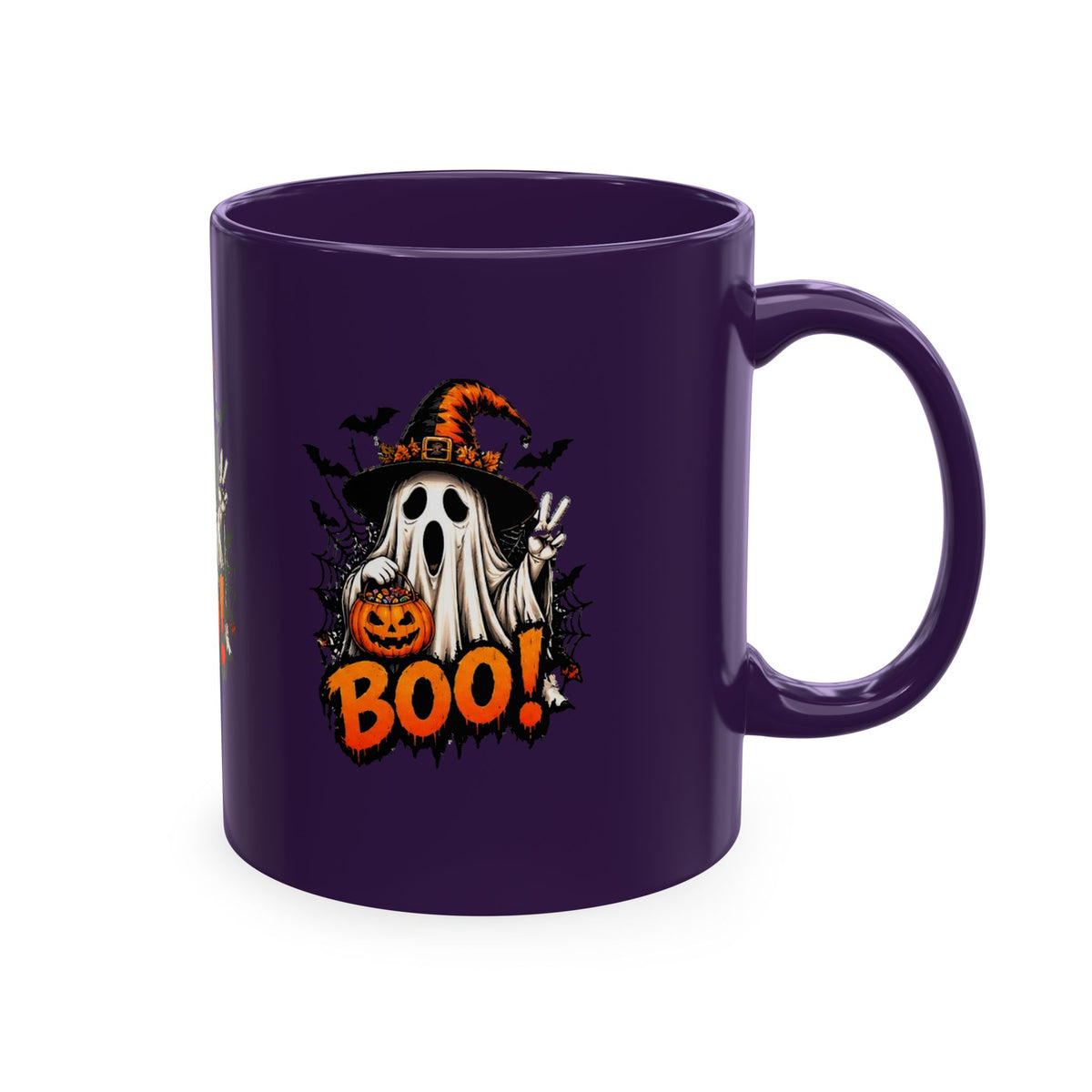 BOO Ghost Ceramic Mug — 11 oz Halloween Coffee Cup
