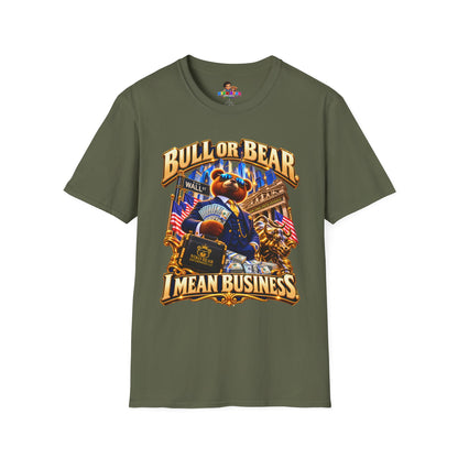 NikoBear Bull or Bear I Mean Business Stock Market T-Shirt