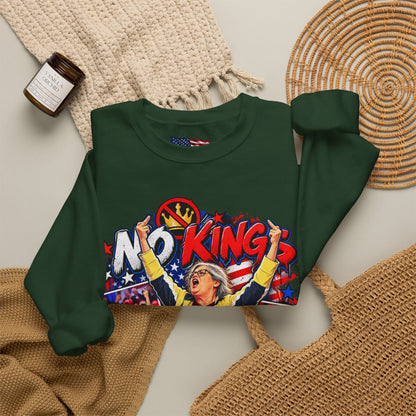 No Kings Just Freedom Sweatshirt — Patriotic Crewneck