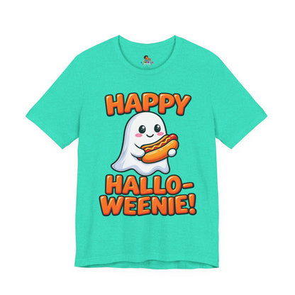 Happy Hallo-Weenie Ghost T-Shirt — Funny Halloween Tee