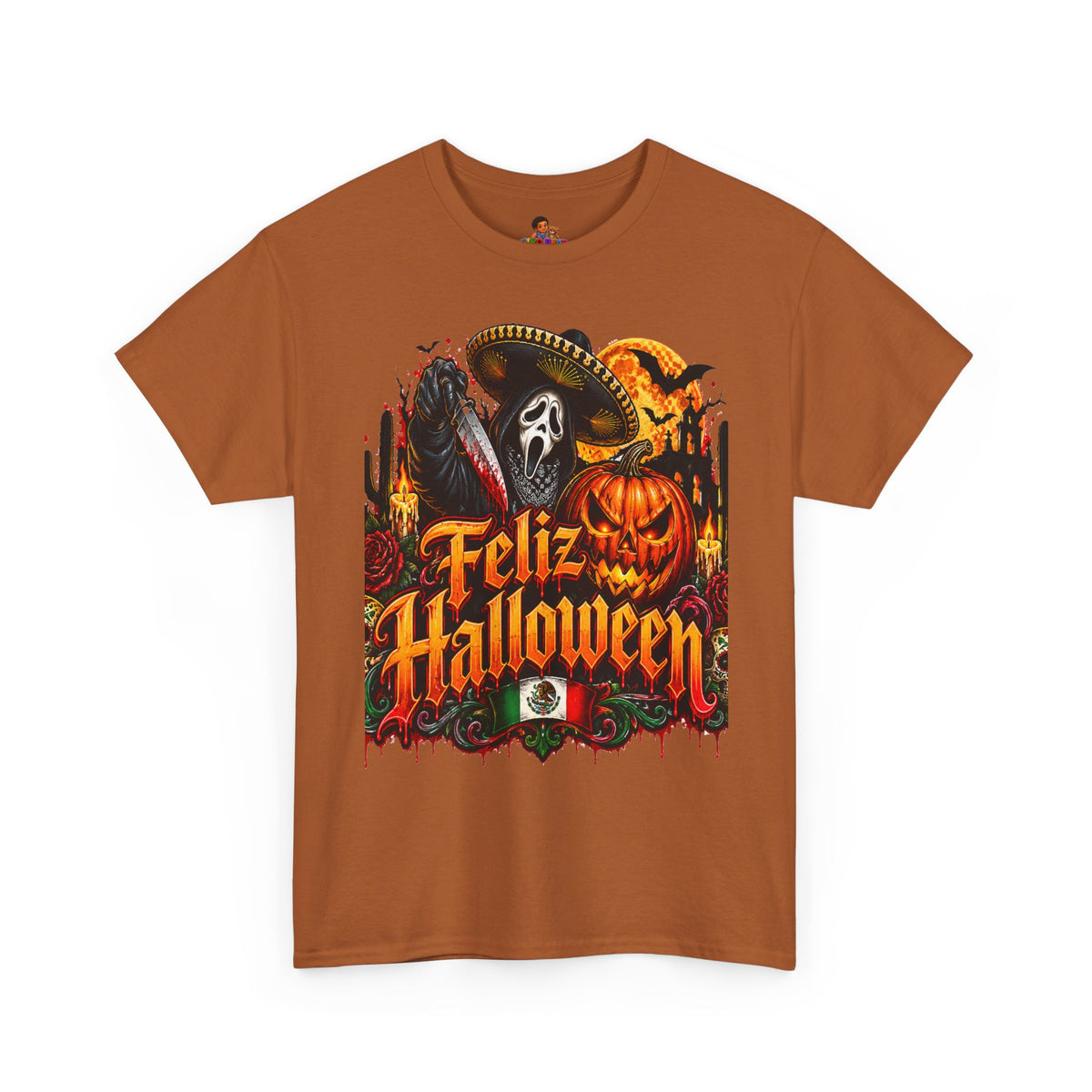 Feliz Halloween Ghostface T-Shirt — Sombrero Graphic Tee