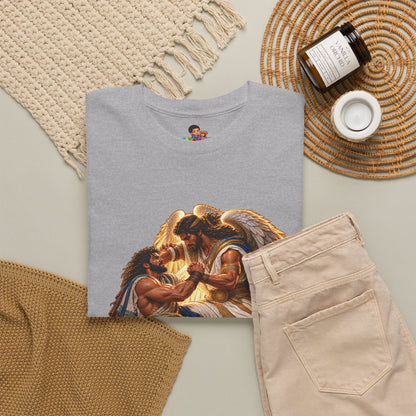 Jacob Wrestling the Angel Genesis 32:28 Christian Graphic Tee