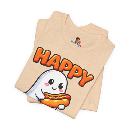 Happy Hallo-Weenie Ghost T-Shirt — Funny Halloween Tee