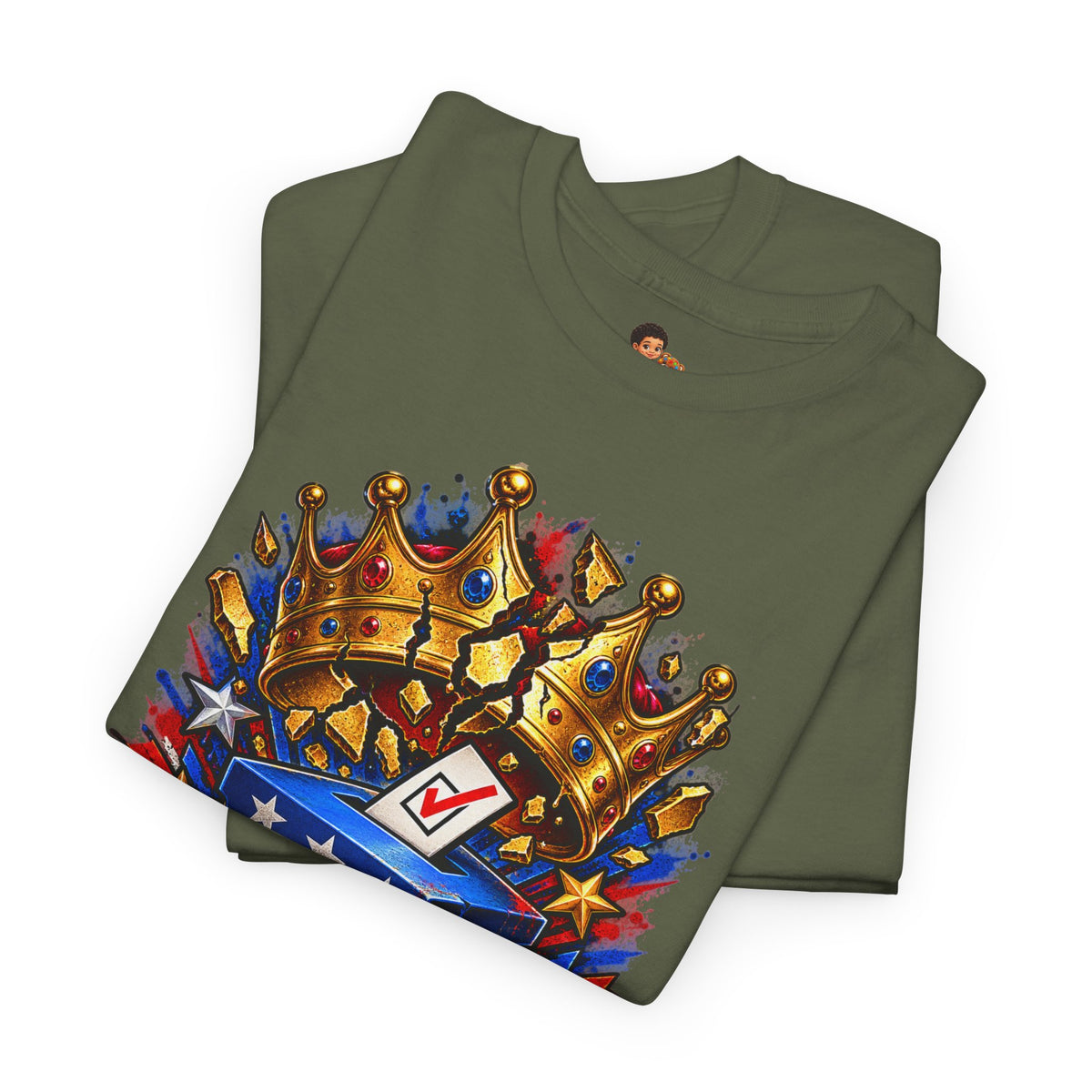 Midterms No Kings T-Shirt — Unisex Heavy Cotton Graphic Tee