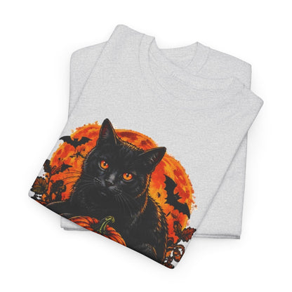 Stay Spooky Black Cat T-Shirt — Jack-O'-Lantern Halloween Tee