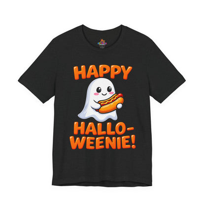 Happy Hallo-Weenie Ghost T-Shirt — Funny Halloween Tee