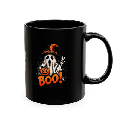 BOO Ghost Ceramic Mug — 11 oz Halloween Coffee Cup