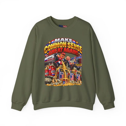 Donald Trump Comic Sweatshirt — Political Satire Crewneck
