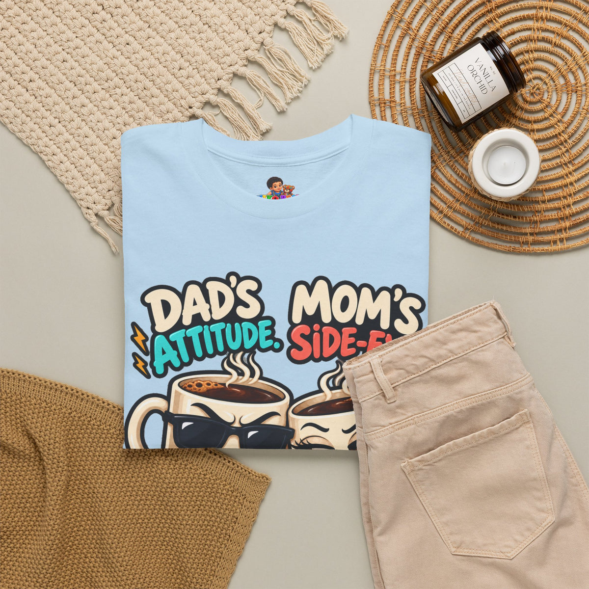Funny Dad's Attitude Mom's Side Eye I'm The Complete Package Heavy Cotton Tee
