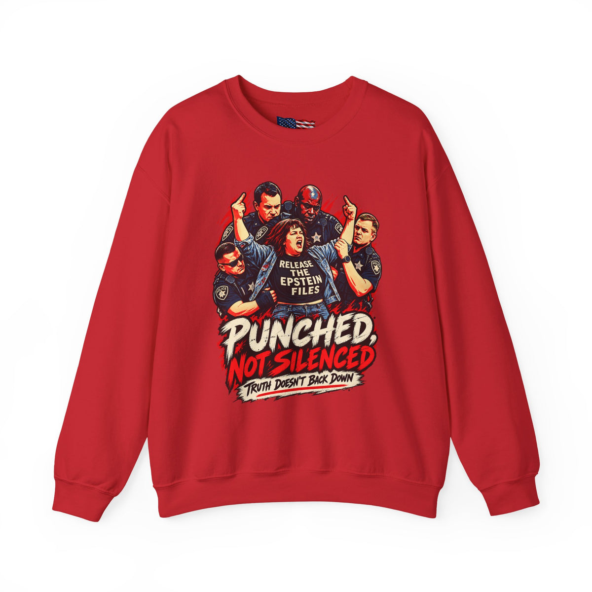Release the Epstein Files Sweatshirt — Punched Not Silenced