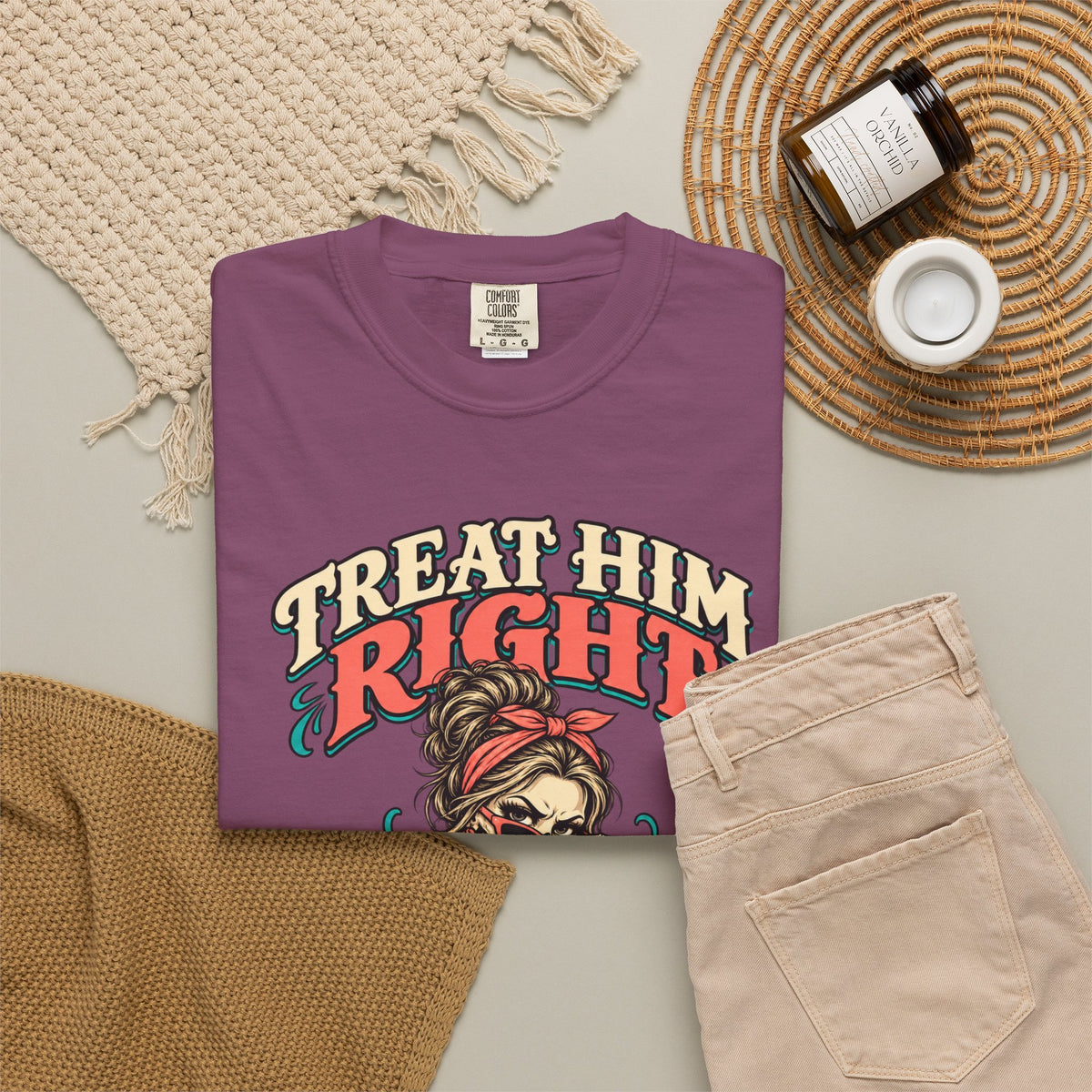 Funny Skeleton Graphic Tee - Treat Him Right I'm Much Funnier When I Like You Shirt