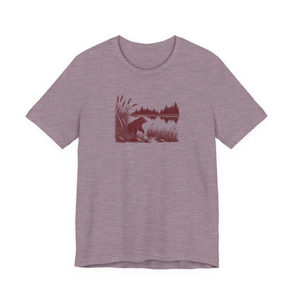 Bear Lakeside Night T-Shirt — Nature & Wildlife Graphic Tee