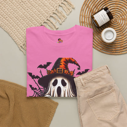Retro Ghost & Jack-O'-Lantern T-Shirt — Halloween Graphic Tee
