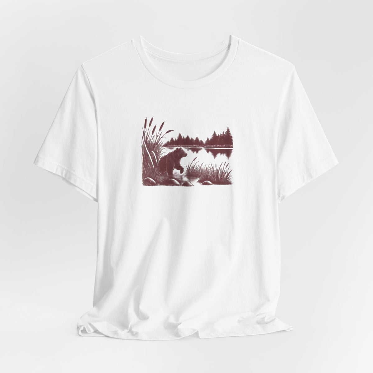 Bear Lakeside Night T-Shirt — Nature & Wildlife Graphic Tee