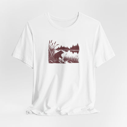 Bear Lakeside Night T-Shirt — Nature & Wildlife Graphic Tee