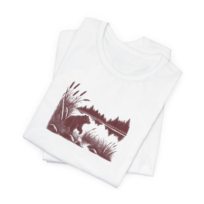Bear Lakeside Night T-Shirt — Nature & Wildlife Graphic Tee