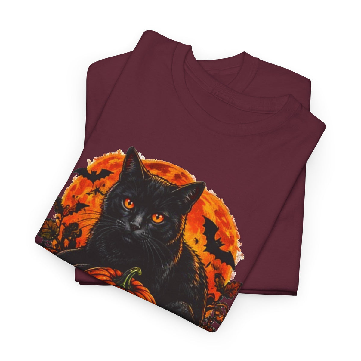 Stay Spooky Black Cat T-Shirt — Jack-O'-Lantern Halloween Tee