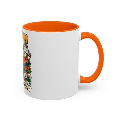 No Human Is Illegal Accent Mug — Immigrant Rights Coffee Cup