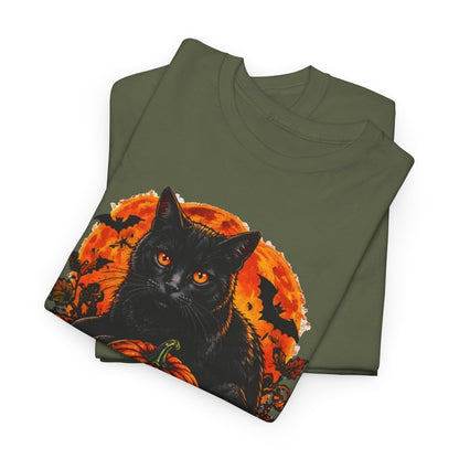 Stay Spooky Black Cat T-Shirt — Jack-O'-Lantern Halloween Tee