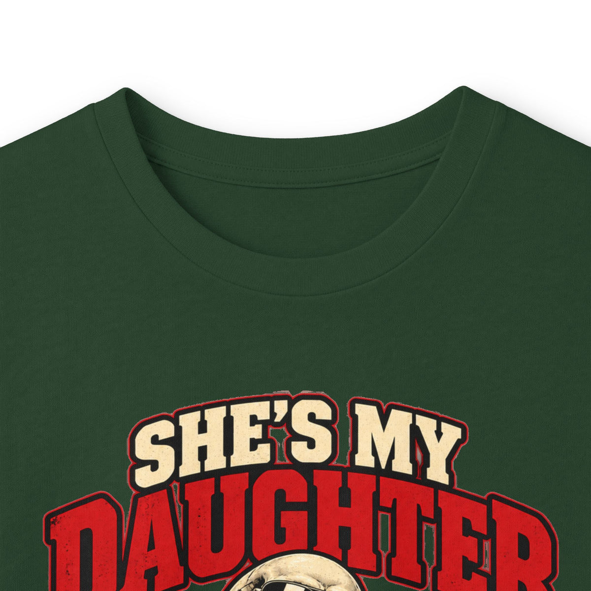 She's My Daughter Skull Graphic Long Sleeve T-Shirt - Protective Dad Shirt