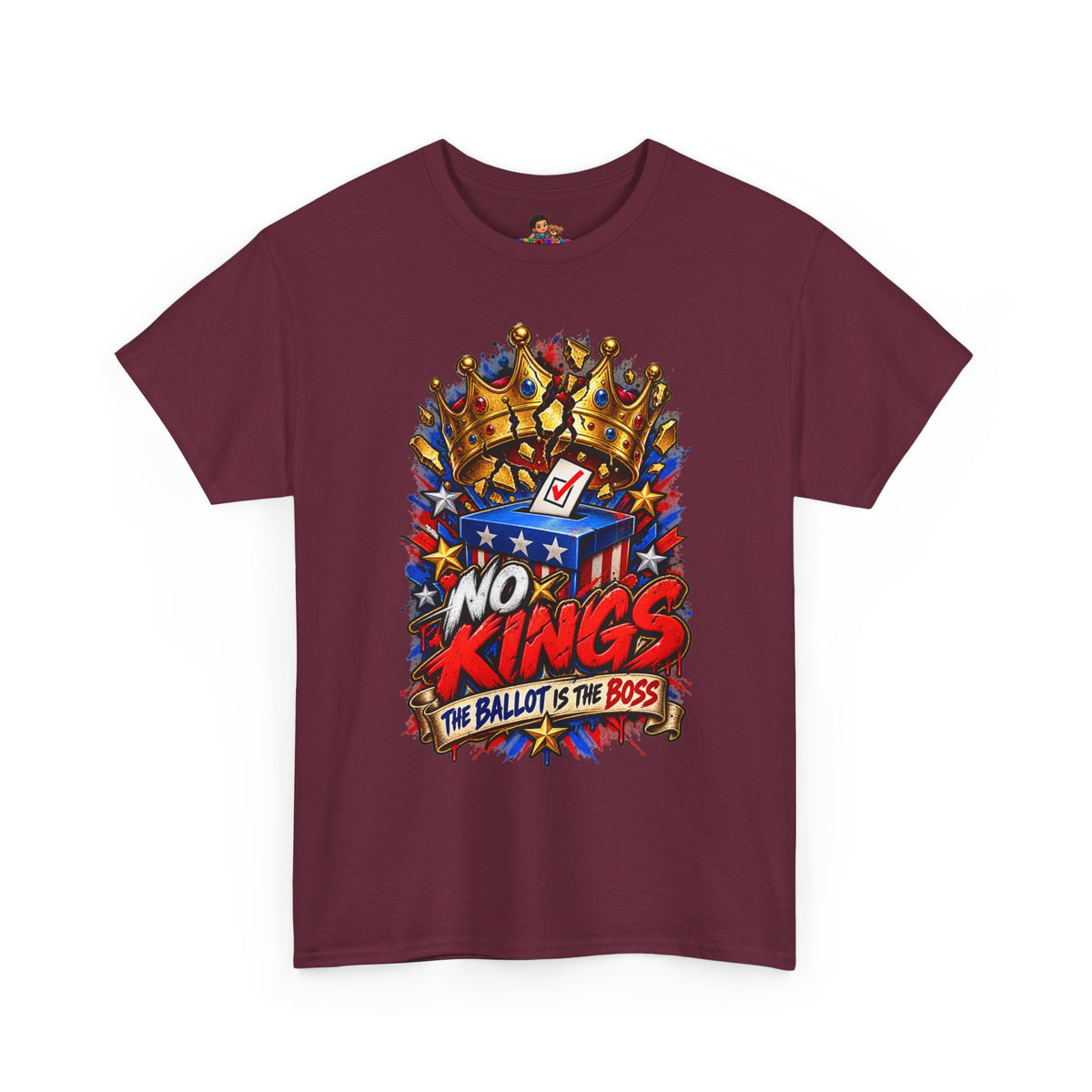 Midterms No Kings T-Shirt — Unisex Heavy Cotton Graphic Tee