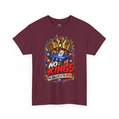 Midterms No Kings T-Shirt — Unisex Heavy Cotton Graphic Tee