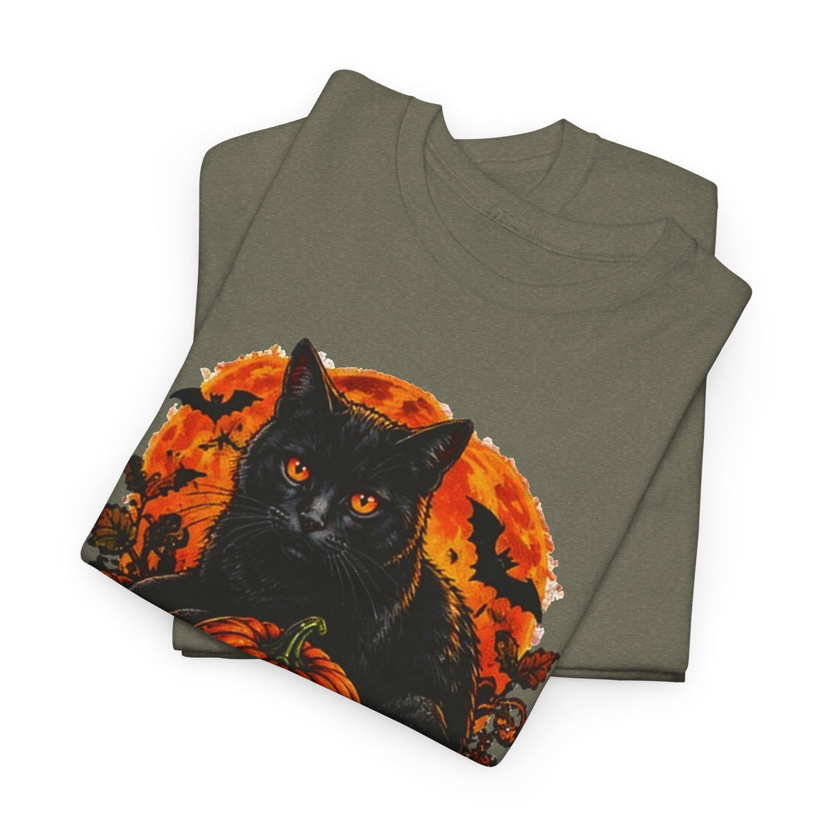 Stay Spooky Black Cat T-Shirt — Jack-O'-Lantern Halloween Tee