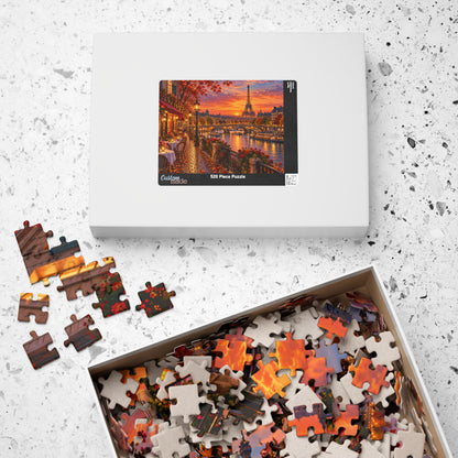 Autumn Paris Cityscape Jigsaw Puzzle – Sunset Eiffel Tower & Seine