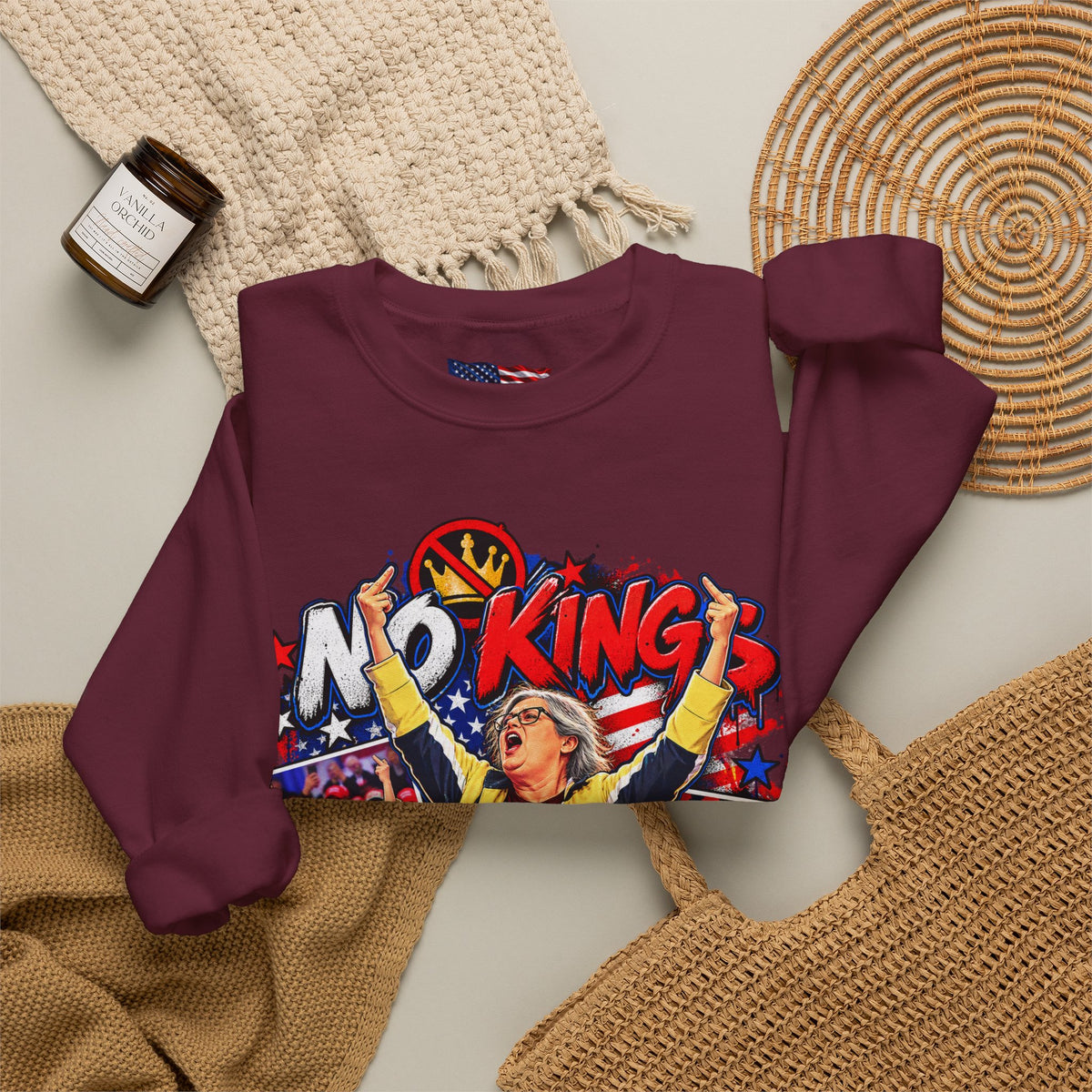 No Kings Just Freedom Sweatshirt — Patriotic Crewneck