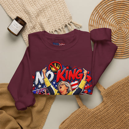 No Kings Just Freedom Sweatshirt — Patriotic Crewneck