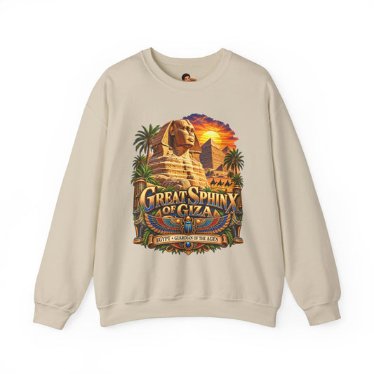 Vintage Great Sphinx of Giza Sweatshirt | Ancient Egypt Graphic Pyramids Crewneck