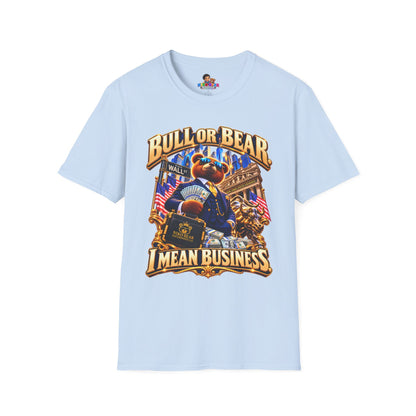 NikoBear Bull or Bear I Mean Business Stock Market T-Shirt