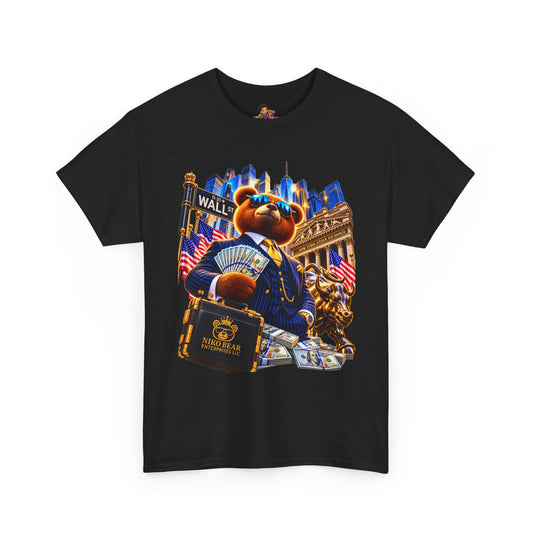 NikoBear Wall Street Hustle Graphic TeeUnisex Heavy Cotton Tee