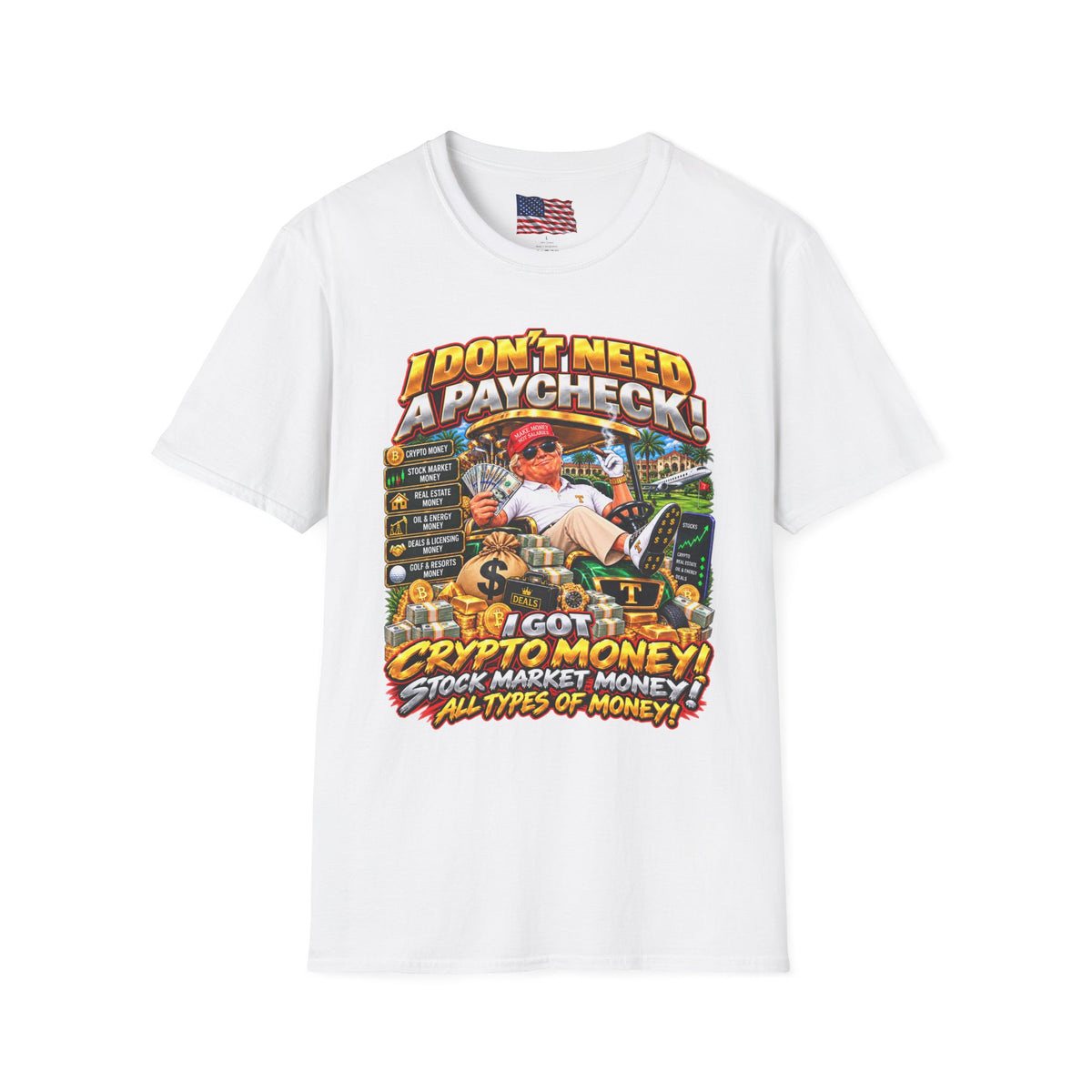 Trump Crypto Money T-Shirt — Funny Political Graphic Tee