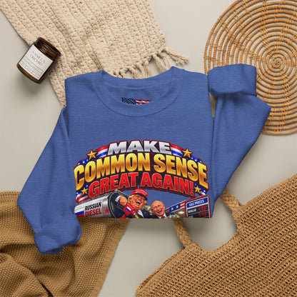 Donald Trump Comic Sweatshirt — Political Satire Crewneck