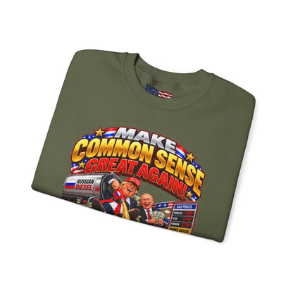 Donald Trump Comic Sweatshirt — Political Satire Crewneck