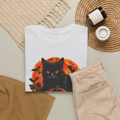 Stay Spooky Black Cat T-Shirt — Jack-O'-Lantern Halloween Tee