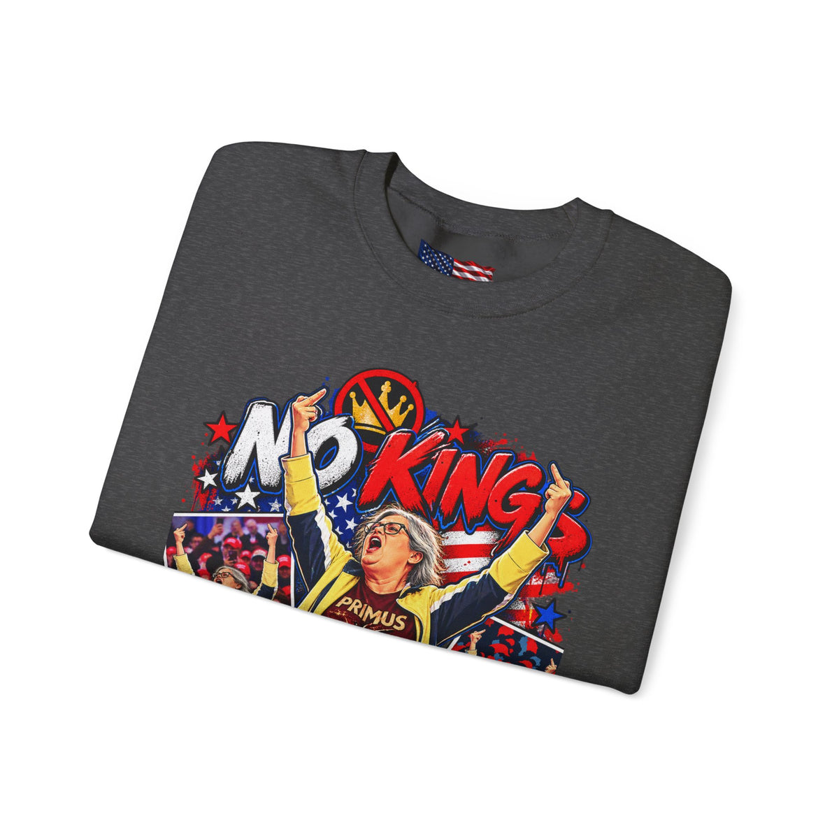 No Kings Just Freedom Sweatshirt — Patriotic Crewneck