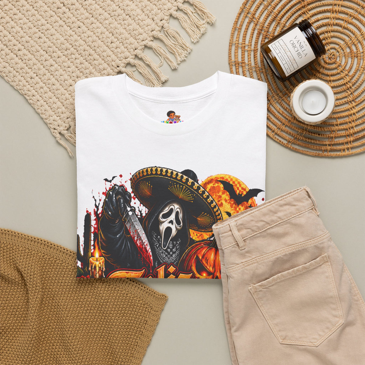 Feliz Halloween Ghostface T-Shirt — Sombrero Graphic Tee