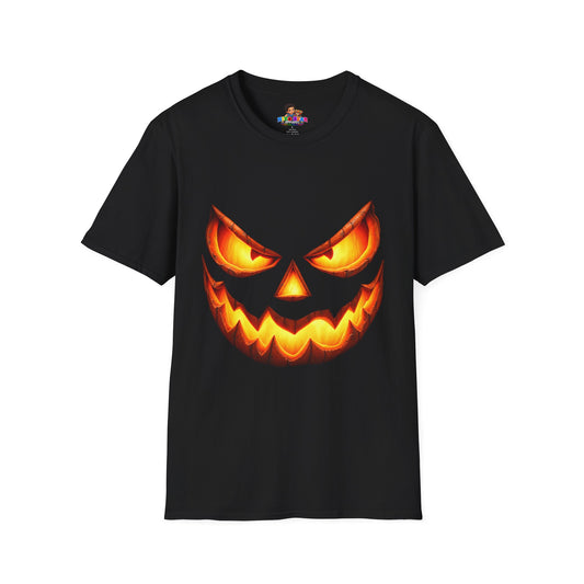 NikoBear Glowing Jack-O'-Lantern Halloween Unisex Softstyle T-Shirt