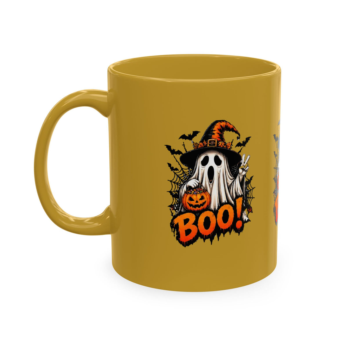 BOO Ghost Ceramic Mug — 11 oz Halloween Coffee Cup