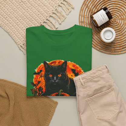 Stay Spooky Black Cat T-Shirt — Jack-O'-Lantern Halloween Tee