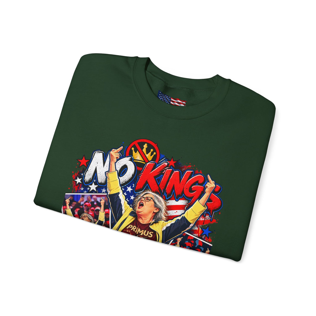 No Kings Just Freedom Sweatshirt — Patriotic Crewneck